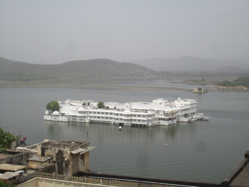 The Lake Palace from above
