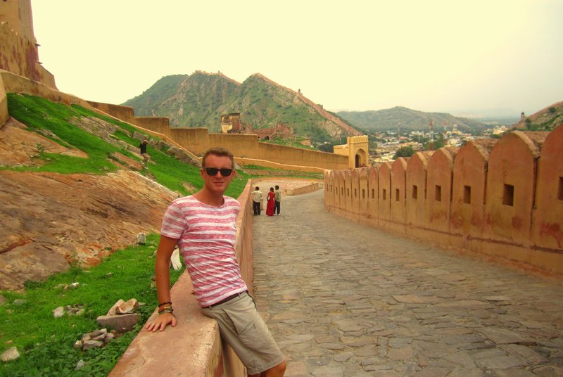 Relaxing at the beautiful Amber Fort