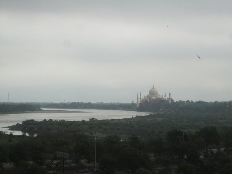 The Taj Mahal from the wall of the Red Fort