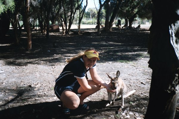 Me with a baby kangaroo