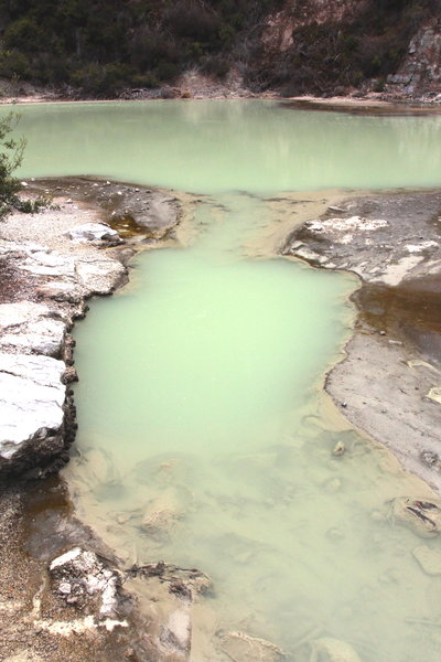 Bubbling hot spring
