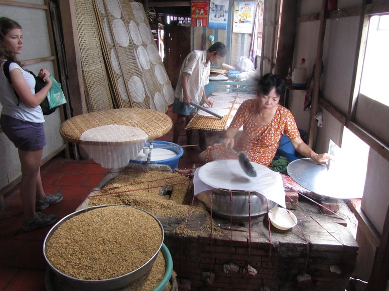 Rice paper making