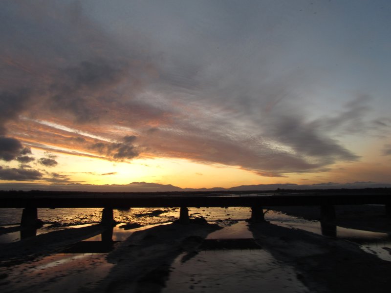  Sunset over the longest bridge in NZ