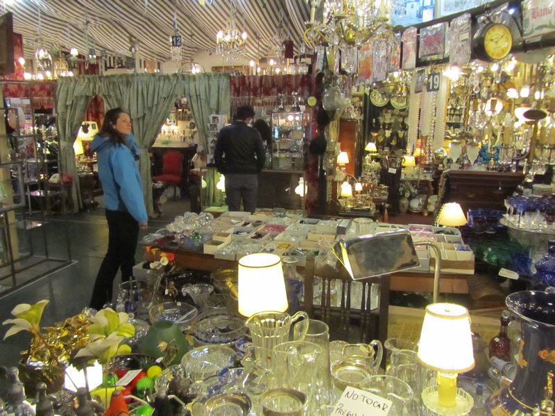 Tory in an "antique" market