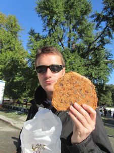 Cookie bigger than Will's head