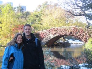 Duck pond bridge in Central Park