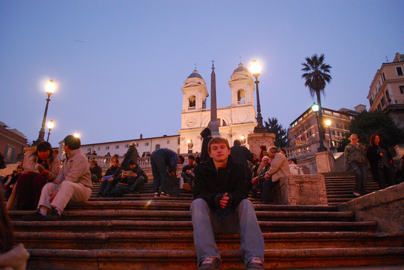 Connor on the Spanish Steps.