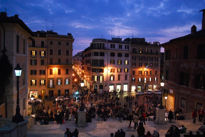 view from the Spanish Steps.