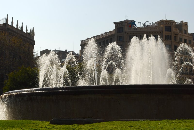 Fountains in Placa Catalunya