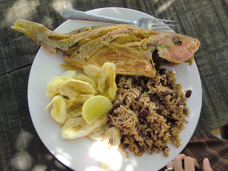 Typical Garifuna lunch.