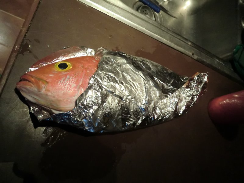 Ran out of foil for the fish. 