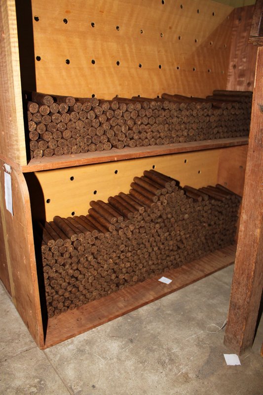 Shelves upon shelves of cigars