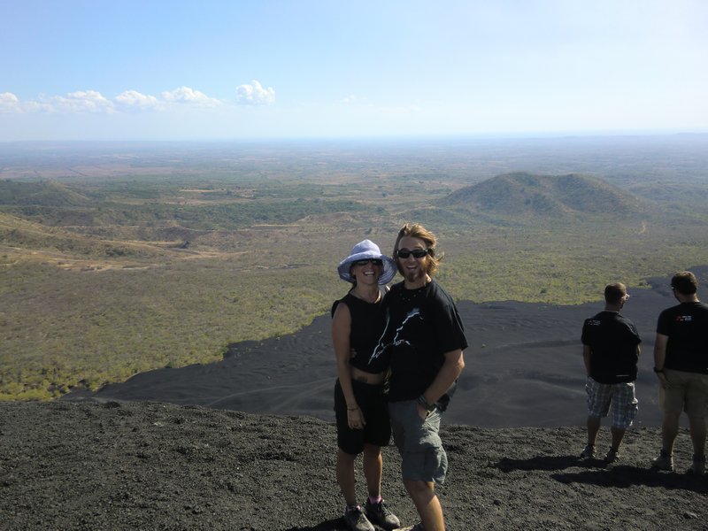 We made it to the top of Volcan Cerro Negro. 