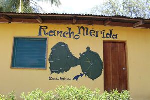 Our hostal with another handpainted Isla de Ometepe mural.