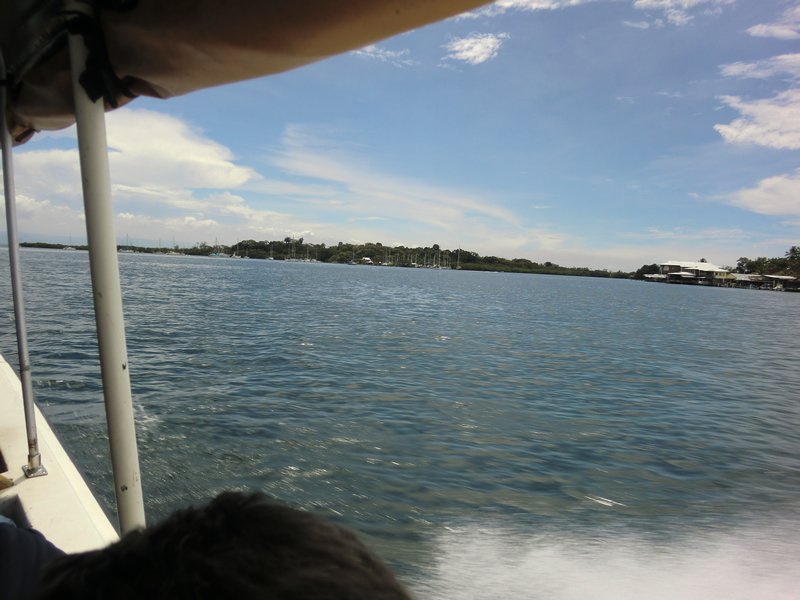 Aboard our water taxi to Almirante.