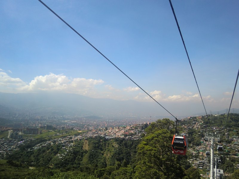 The view of Medellin from the MetroCable.