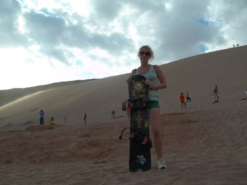 Blondie at the base of the Great Dune