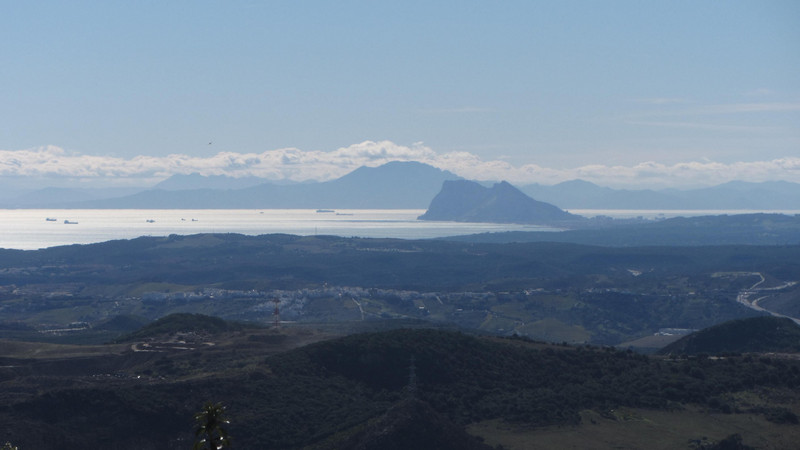 Views of Gibraltar and Africa on Chris & Toms walk
