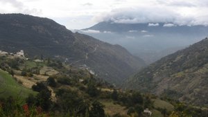 Looking down the valley at the Alpujarras