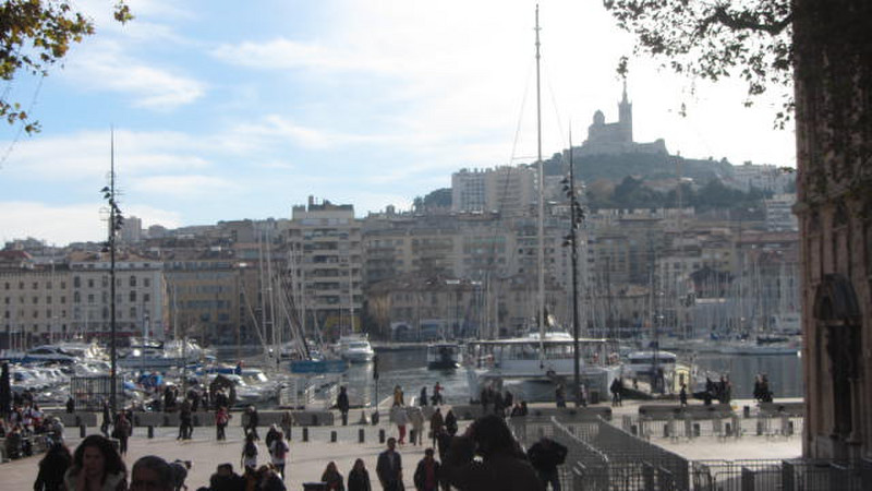 View of the church on the hill, Marseille