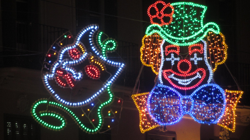 Carnival lights at Malaga