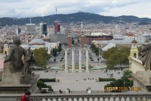 View from National Palce, Plaza Espanya