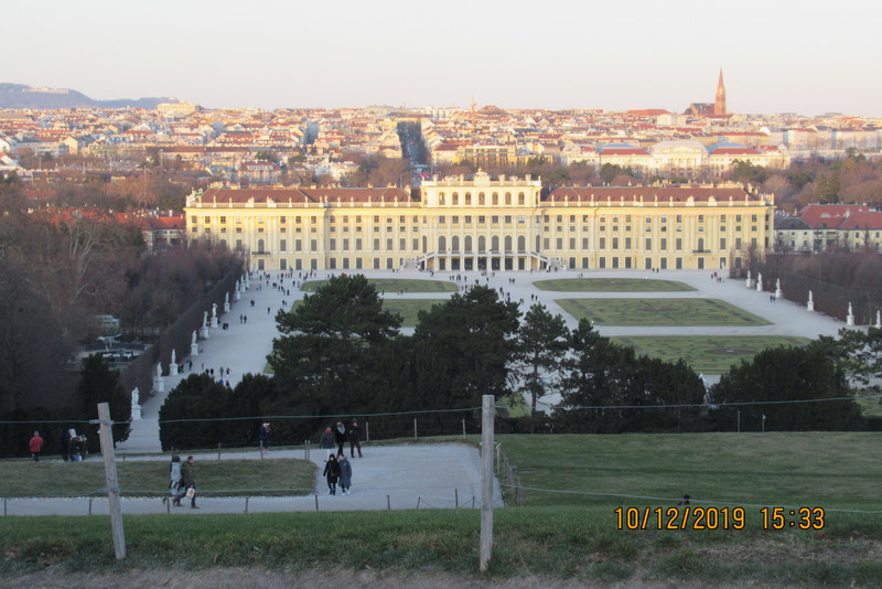 Schobrunn Palace and view of Vienna