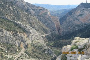Looking down into the gorge &  Camino del Rey 