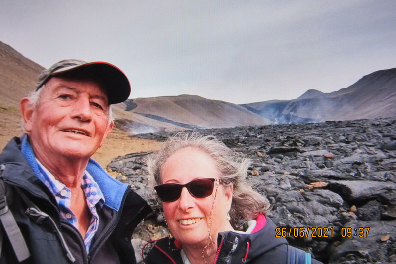 Us at the lava field