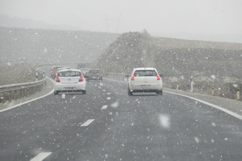 Snow on the Motorway
