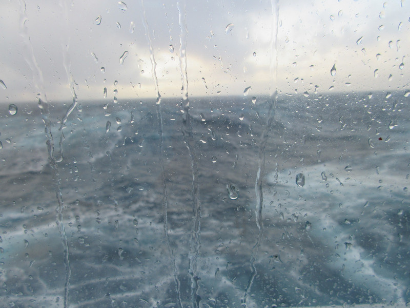 Rouigh Seas from our cabin window