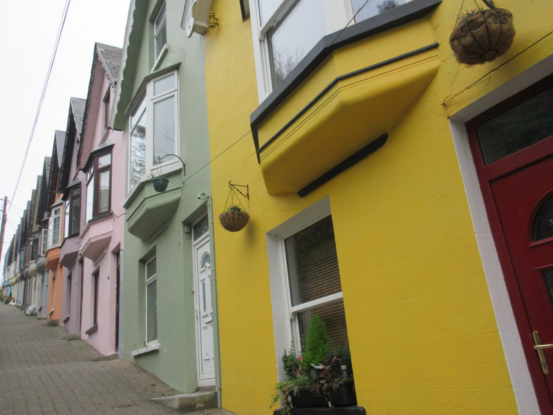 The brightly colouired houses in Cobh