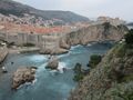 View of Dubrovnik from fort. NB Rough seas