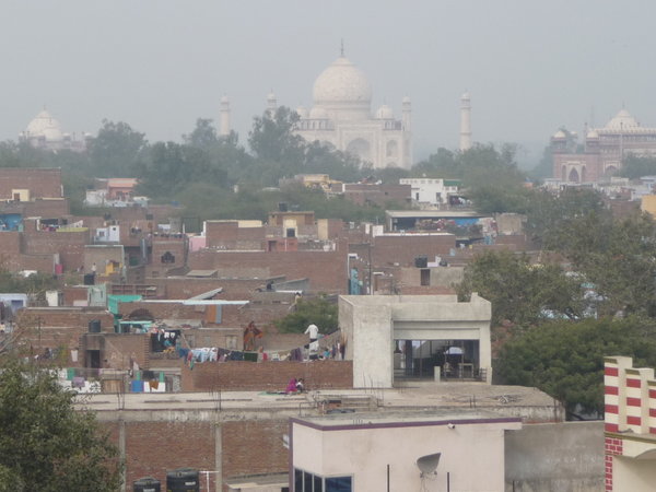 Our first view of Taj mahal!
