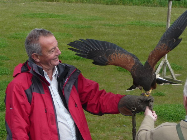 Chris with South American Bird of Prey