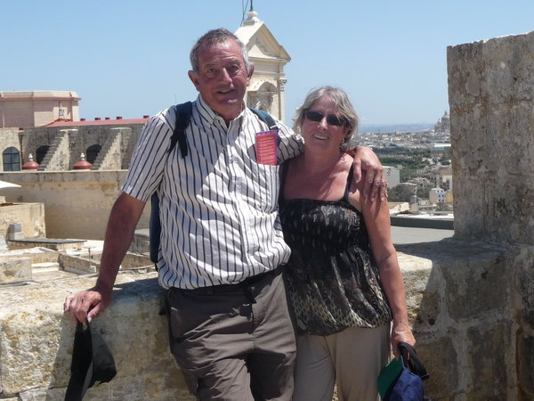 Me and Chris at Citadella at Victoria on Gozo