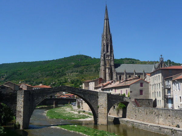Old Bridge and church at St Affrique
