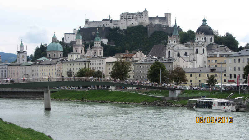 Salzburg castle and Bridge with the locks