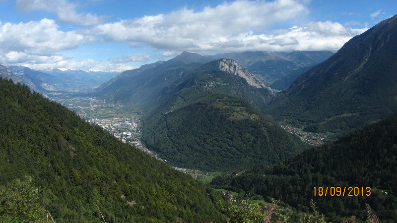 View of Rhone valley from Mt Blanc Pass