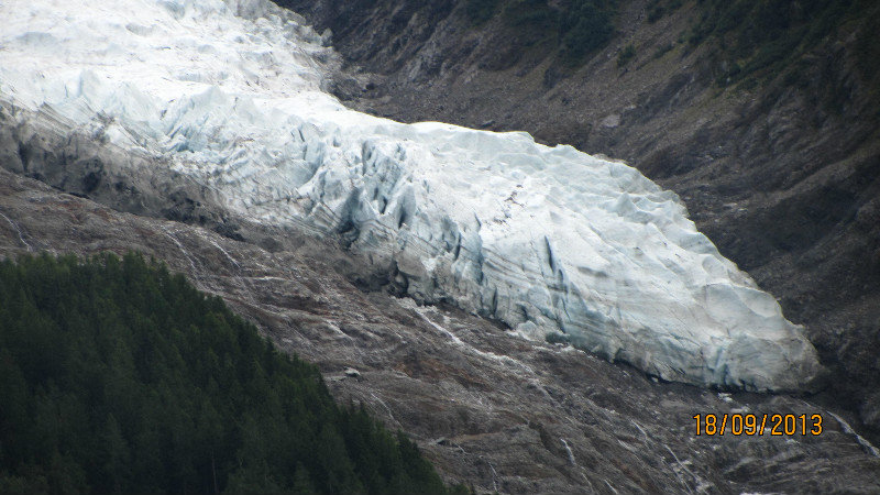 Close up of end of glacier