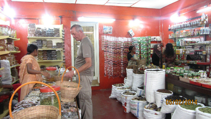 Chris in the Spice and Soap shop