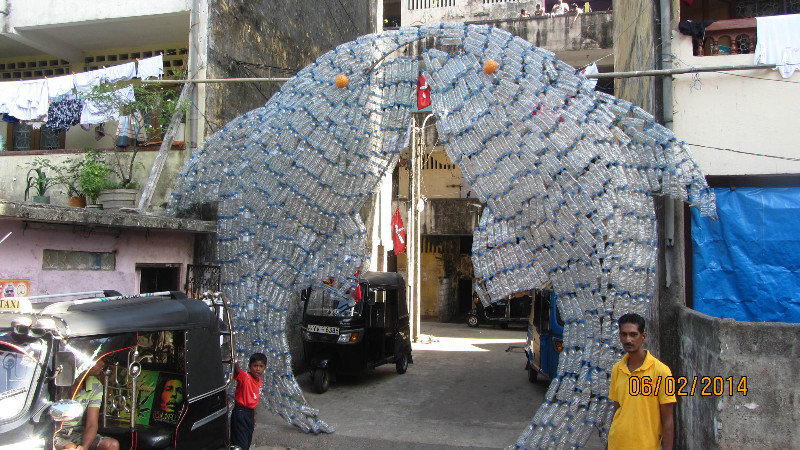 Made out of plastic water bottles!!
