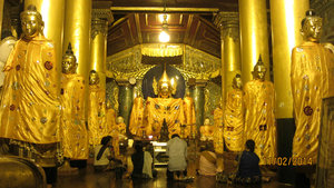 Praying at Shwedagon