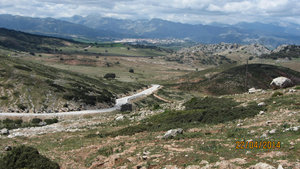 View of Ronda from top of Puerte de Viento 1190m