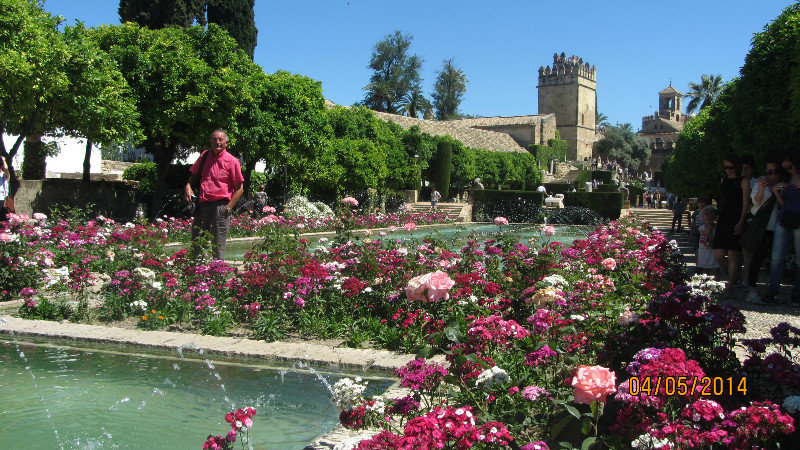 10. Chris the the formal gardens of the Alcazar