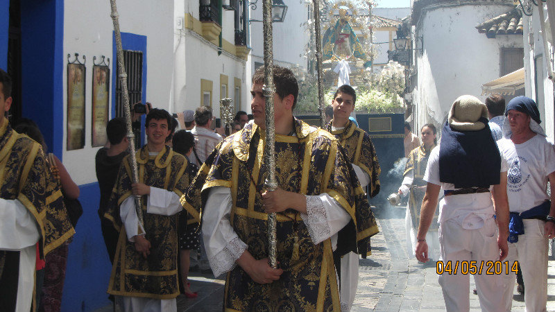 Sundays Procession with the relief Trono carriers