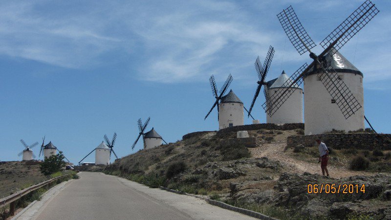 Chris with seven of the windmills