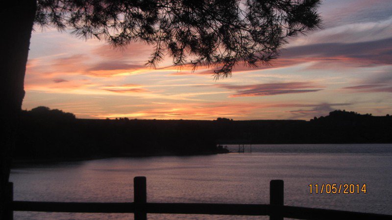 8. Sunset over lake Caspe