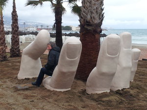 New artistic hand on Fuengirola beach!