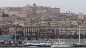 View of Cagliari from the Ferry